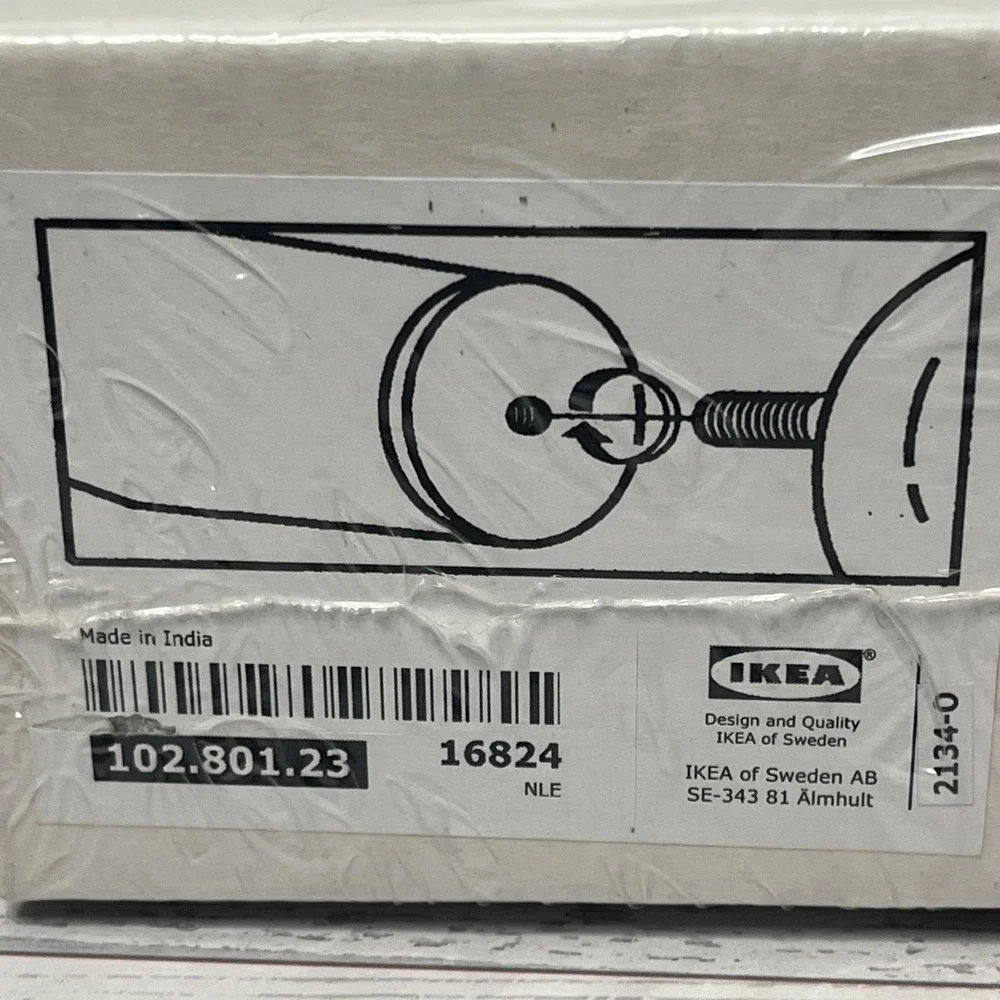 IKEA BEFOGAD Curtain Rod Finials Set of 2 Black 102.801.23 Modern Minimalist‎